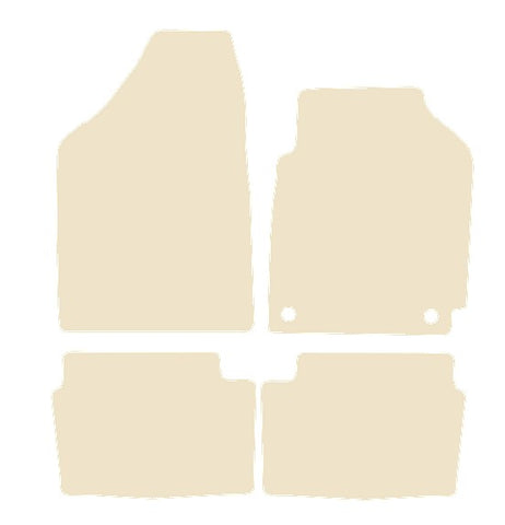 Hyundai i10 2008-2009 Beige Luxury Velour Tailored Car Mats NV HITECH