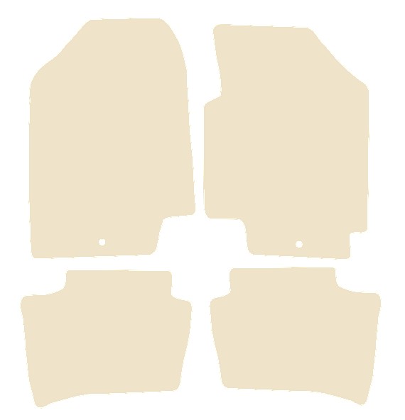 Hyundai i20 (Single Fixing) 2009-2010 Beige Luxury Velour Tailored Car Mats NV HITECH