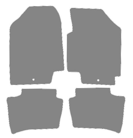 Hyundai i20 (Single Fixing) 2009-2010 Grey Premium Carpet Tailored Car Mats NV HITECH