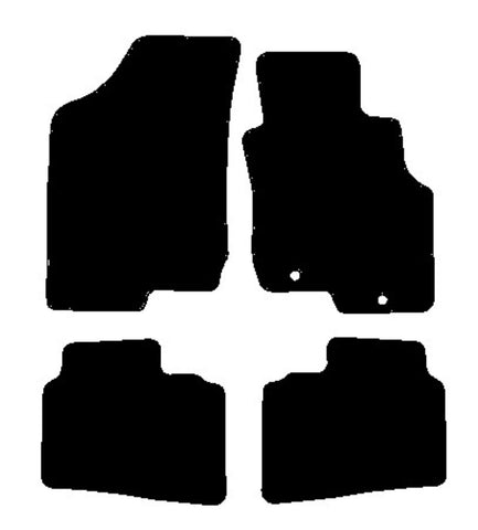 Hyundai i30 2007-2009 Black Luxury Velour Tailored Car Mats NV HITECH