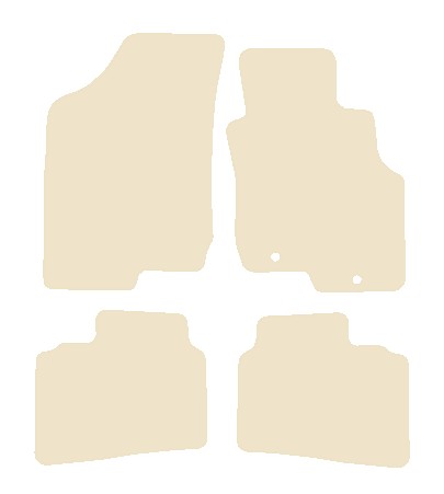 Hyundai i30 2007-2009 Beige Luxury Velour Tailored Car Mats NV HITECH