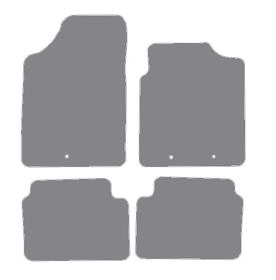 Hyundai i10 2009-2013 Grey Premium Carpet Tailored Car Mats NV HITECH