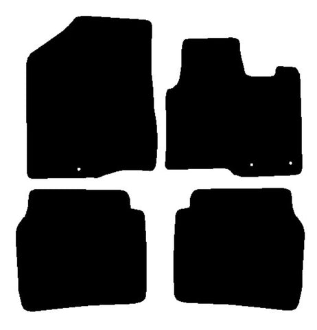 Hyundai Santa Fe (5 Seater) 2010-2012 Black Luxury Velour Tailored Car Mats NV HITECH