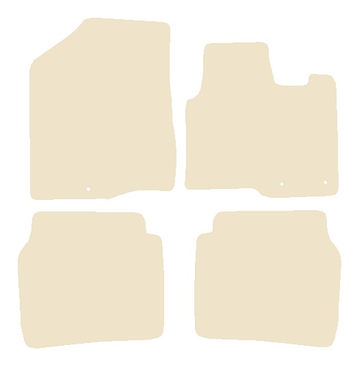 Hyundai Santa Fe (5 Seater) 2010-2012 Beige Luxury Velour Tailored Car Mats NV HITECH