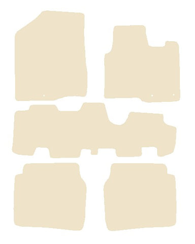 Hyundai Santa Fe (7 Seat) 2010-2012 Beige Luxury Velour Tailored Car Mats NV HITECH