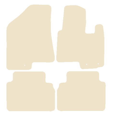 Hyundai ix35 2009-2015 Beige Luxury Velour Tailored Car Mats NV HITECH