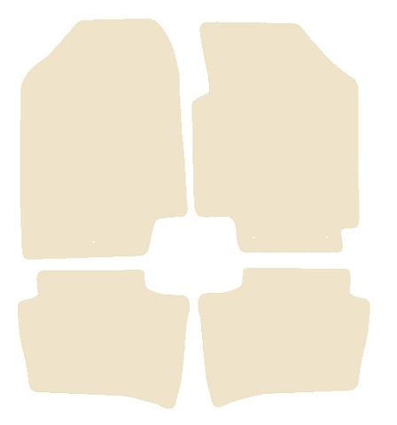 Hyundai i20 (2 Fixings) 2010-2014 Beige Luxury Velour Tailored Car Mats NV HITECH