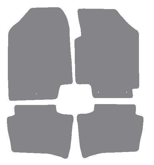Hyundai i20 (2 Fixings) 2010-2014 Grey Premium Carpet Tailored Car Mats NV HITECH
