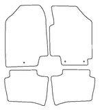 Hyundai i20 (2 Fixings) 2010-2014 Tailored VS Rubber Car Mats