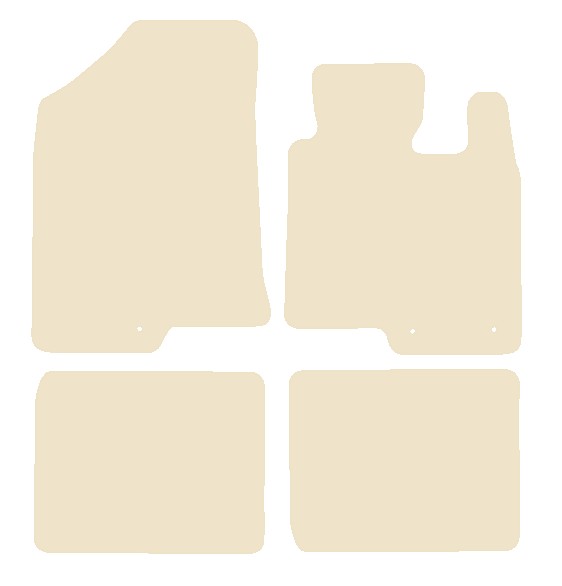 Hyundai i40 2011-2019 Beige Luxury Velour Tailored Car Mats NV HITECH