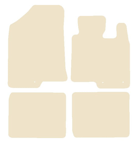 Hyundai i40 2011-2019 Beige Luxury Velour Tailored Car Mats NV HITECH