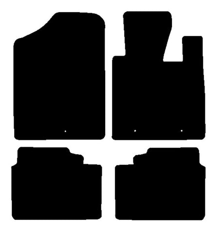 Hyundai Veloster 2012 onwards Black Tailored Carpet Car Mats NV HITECH