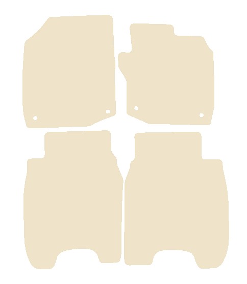 Honda Civic 5dr Diesel 2012-2015 Beige Luxury Velour Tailored Car Mats NV HITECH