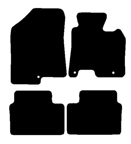 Hyundai i30 2012-2017 Black Luxury Velour Tailored Car Mats NV HITECH