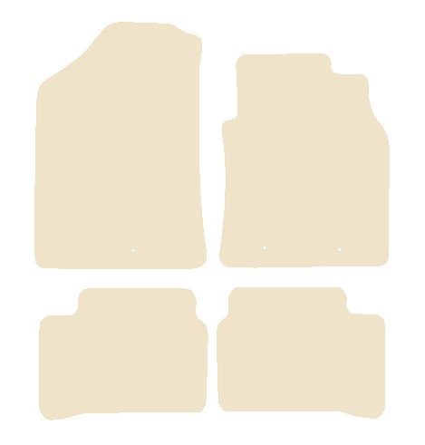 Hyundai i10 2013-2019 Beige Luxury Velour Tailored Car Mats NV HITECH
