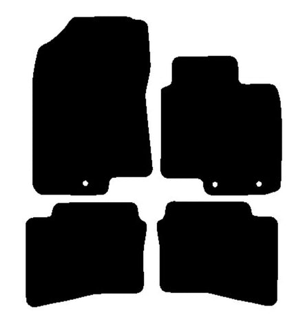 Hyundai i20 2015-2020 Black Luxury Velour Tailored Car Mats NV HITECH