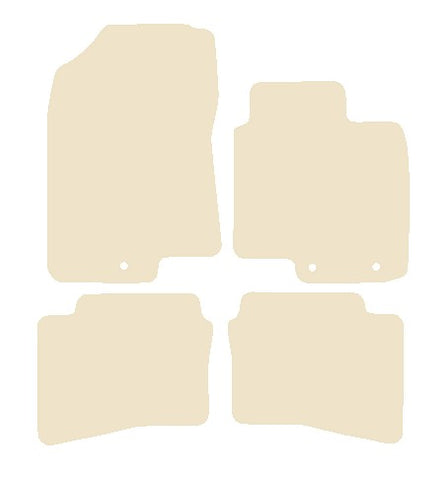 Hyundai i20 2015-2020 Beige Luxury Velour Tailored Car Mats NV HITECH