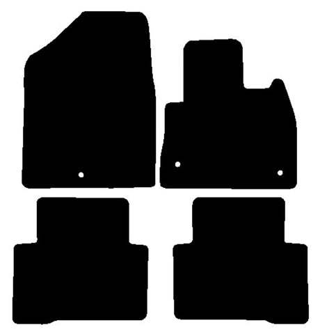 Hyundai Santa Fe (5 Seater) 2012-2018 Black Premium Carpet Tailored Car Mats NV HITECH