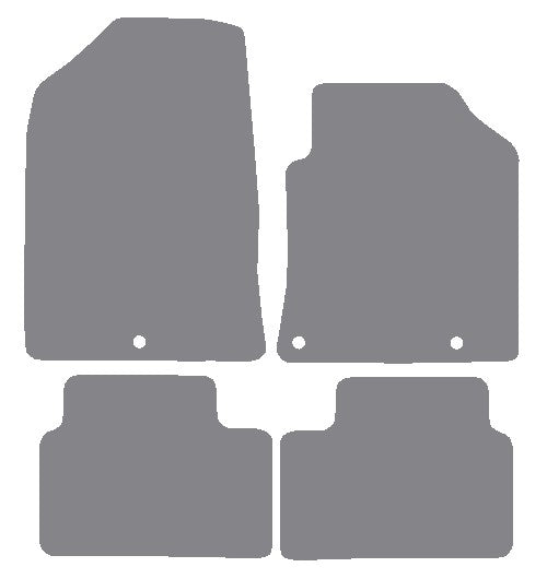 Hyundai i30 2017 onwards Grey Premium Carpet Tailored Car Mats NV HITECH