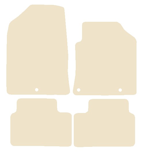 Hyundai i30 2017 onwards Beige Luxury Velour Tailored Car Mats NV HITECH