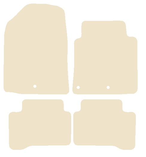 Hyundai Ioniq 2016 onwards Beige Luxury Velour Tailored Car Mats NV HITECH