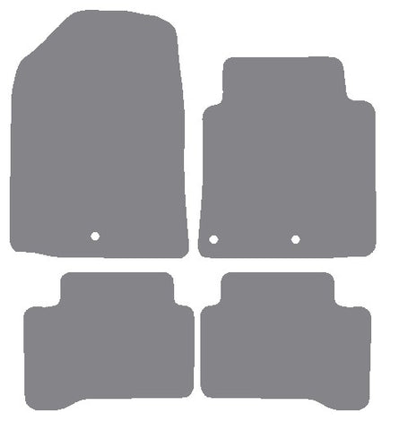 Hyundai Ioniq 2016 onwards Grey Premium Carpet Tailored Car Mats NV HITECH