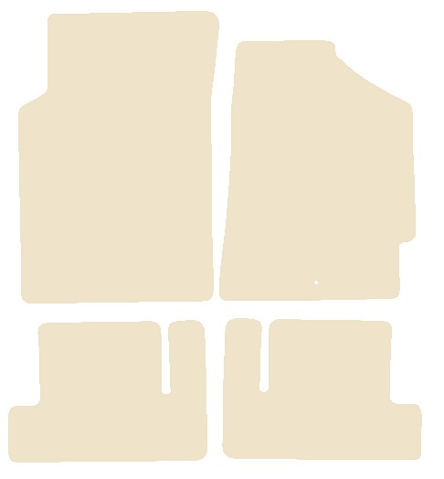 Honda CRX JDM 1987-1992 Beige Luxury Velour Tailored Carpet Car Mats NV HITECH