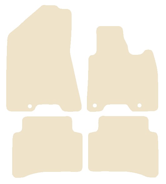 Hyundai Tucson 2018-2020 Beige Luxury Velour Tailored Car Mats NV HITECH