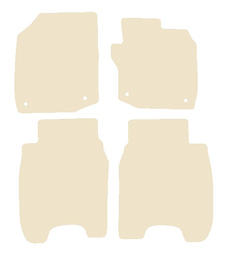 Honda Civic 5dr 2015-2017 Beige Luxury Velour Tailored Car Mats NV HITECH