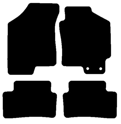 Hyundai Coupe SIII Facelift 2007-2009 Black Premium Carpet Tailored Car Mats NV HITECH