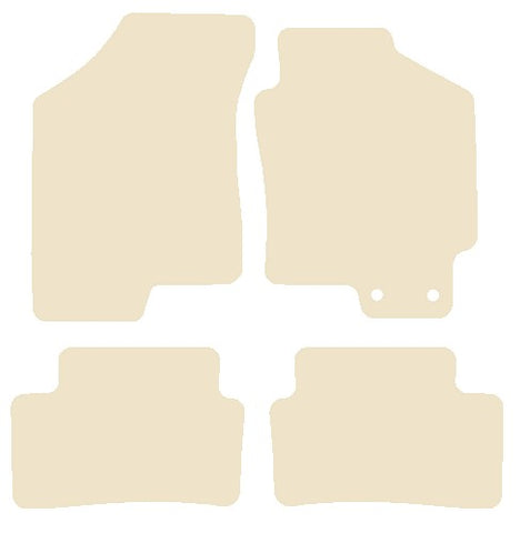 Hyundai Coupe SIII Facelift 2007-2009 Beige Luxury Velour Tailored Car Mats NV HITECH