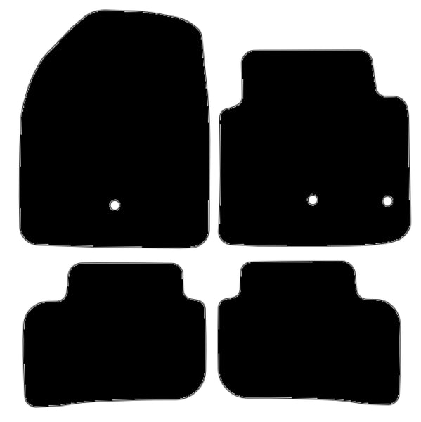 Hyundai Ioniq Full Electric 2020 onwards Black Luxury Velour Tailored Car Mats NV HITECH