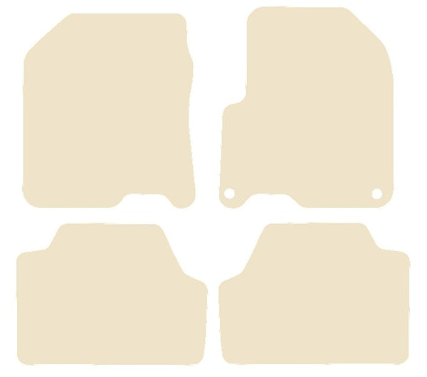 Hyundai Kona Electric 2017-2023 Beige Luxury Velour Tailored Car Mats NV HITECH
