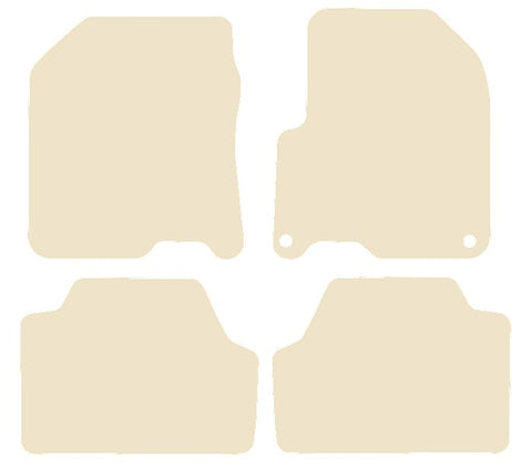Hyundai Kona Electric 2017-2023 Beige Luxury Velour Tailored Car Mats NV HITECH