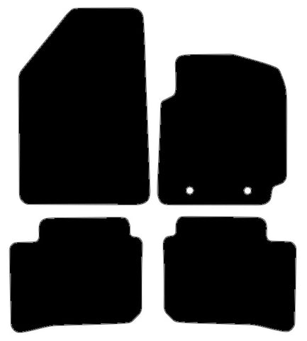 Hyundai i10 2019 onwards Black Luxury Velour Tailored Car Mats NV HITECH