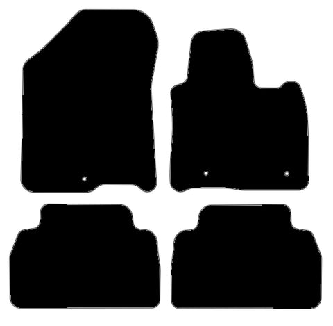 Hyundai Santa Fe (5 Seat) 2018 onwards (NOT FOR HYBRID MODELS!) Black Luxury Velour Tailored Car Mats NV HITECH
