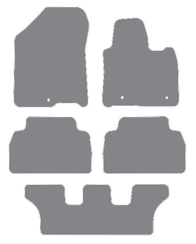 Hyundai Santa Fe (7 Seat) 2018 onwards (NOT FOR HYBRID MODELS!) Grey Premium Carpet Tailored Car Mats NV HITECH