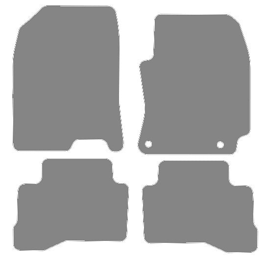 Hyundai Kona Hybrid 2019-2023 Grey Luxury Velour Tailored Carpet Car Mats NV HITECH