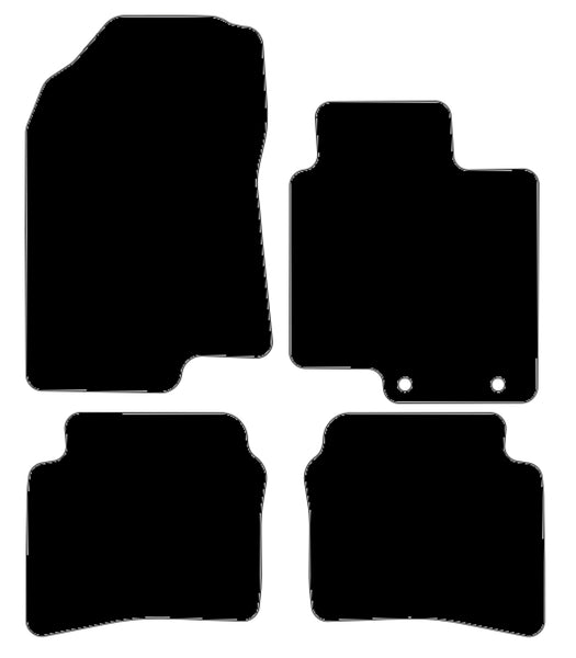 Hyundai i20 2020 onwards Black Premium Carpet Tailored Car Mats NV HITECH