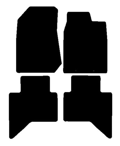 Isuzu D-Max 2012-2021 Black Luxury Velour Tailored Car Mats NV HITECH