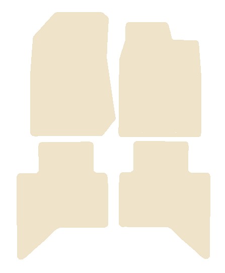 Isuzu D-Max 2012-2021 Beige Luxury Velour Tailored Car Mats NV HITECH