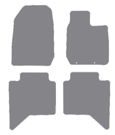 Isuzu D-Max V-Cross Separate Rears 2021 onwards Grey Tailored Carpet Car Mats NV HITECH