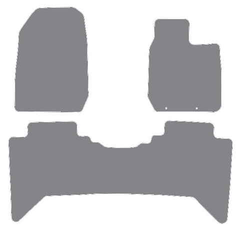 Isuzu D-Max V-Cross Single Rear 2021 onwards Grey Premium Carpet Tailored Car Mats NV HITECH