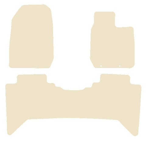 Isuzu D-Max V-Cross Single Rear 2021 onwards Beige Luxury Velour Tailored Carpet Car Mats NV HITECH