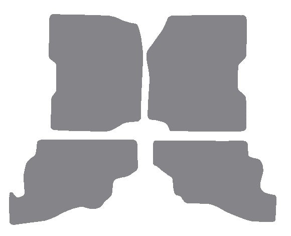 Jeep Wrangler 1986-1997 Grey Premium Carpet Tailored Car Mats NV HITECH