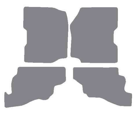 Jeep Wrangler 1986-1997 Grey Premium Carpet Tailored Car Mats NV HITECH