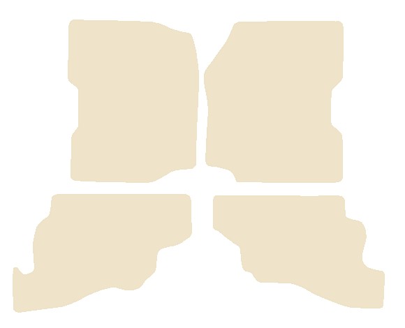 Jeep Wrangler 1986-1997 Beige Luxury Velour Tailored Car Mats NV HITECH