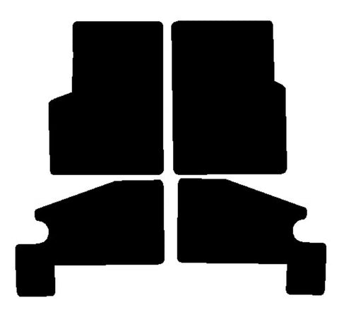 Jeep Wrangler 1997-2007 Black Premium Carpet Tailored Car Mats NV HITECH