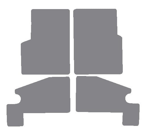 Jeep Wrangler 1997-2007 Grey Premium Carpet Tailored Car Mats NV HITECH
