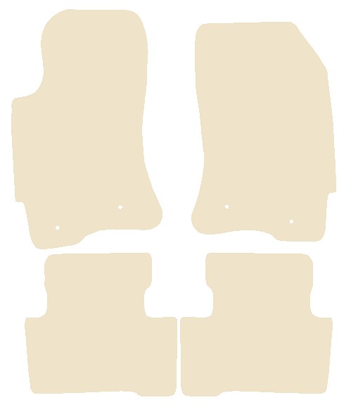 Jaguar X-Type (X400) 2.0/2.2 1999-2003 Beige Luxury Velour Tailored Car Mats NV HITECH